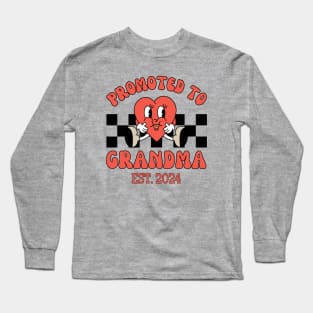 Grandma Est 2024, New Grandmother, Grandma Reveal Long Sleeve T-Shirt